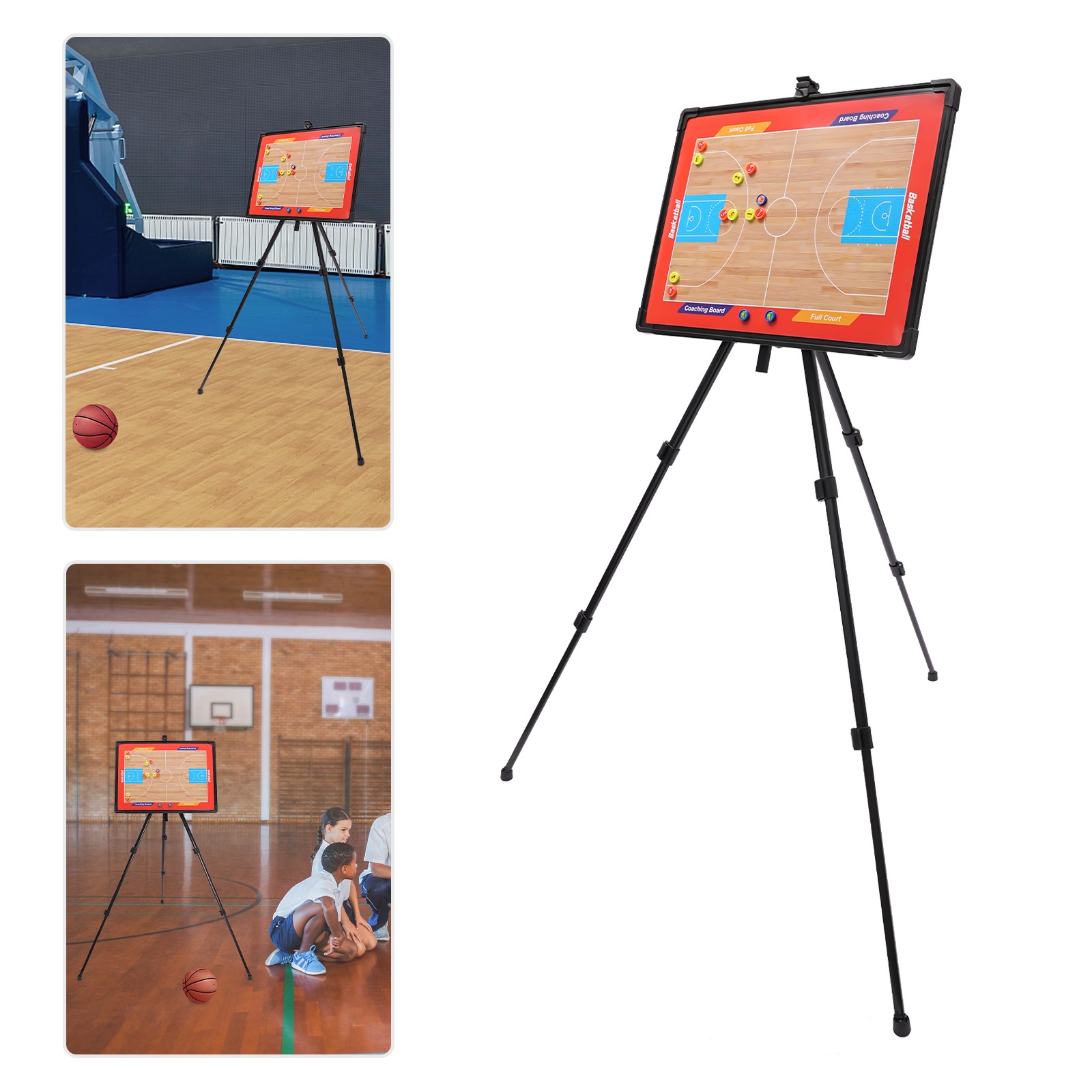 Magnetic Tactical Display Board for Basketball Coaching with Portable Stand