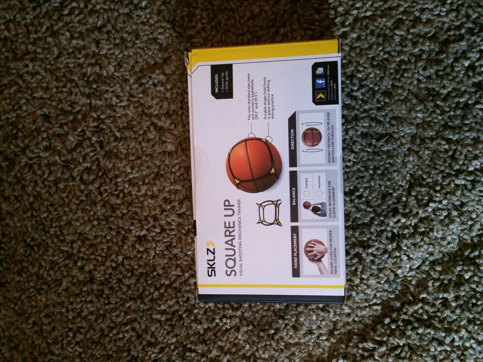 Basketball Visual Shooting Mechanics trainer Hoops NBA NCAA SKLZ Square Up new