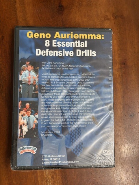 NEW Geno Auriemma 8 Essential Defensive Dirlls Basketball Coaching DVD