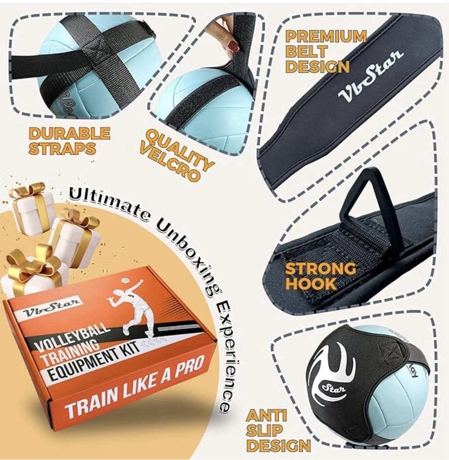 Volleyball Training Equipment Aid – Practice Your Serving, Setting & Spiking