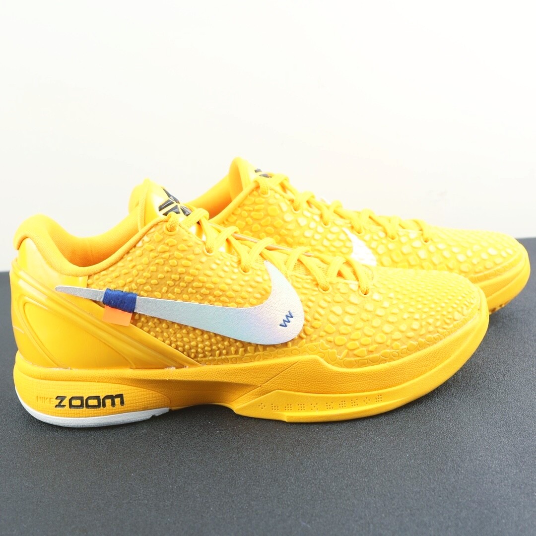 New NK Zoom Kobe 6 X OW Yellow CW2190-501 Mens Womens Basketball authentic Shoes