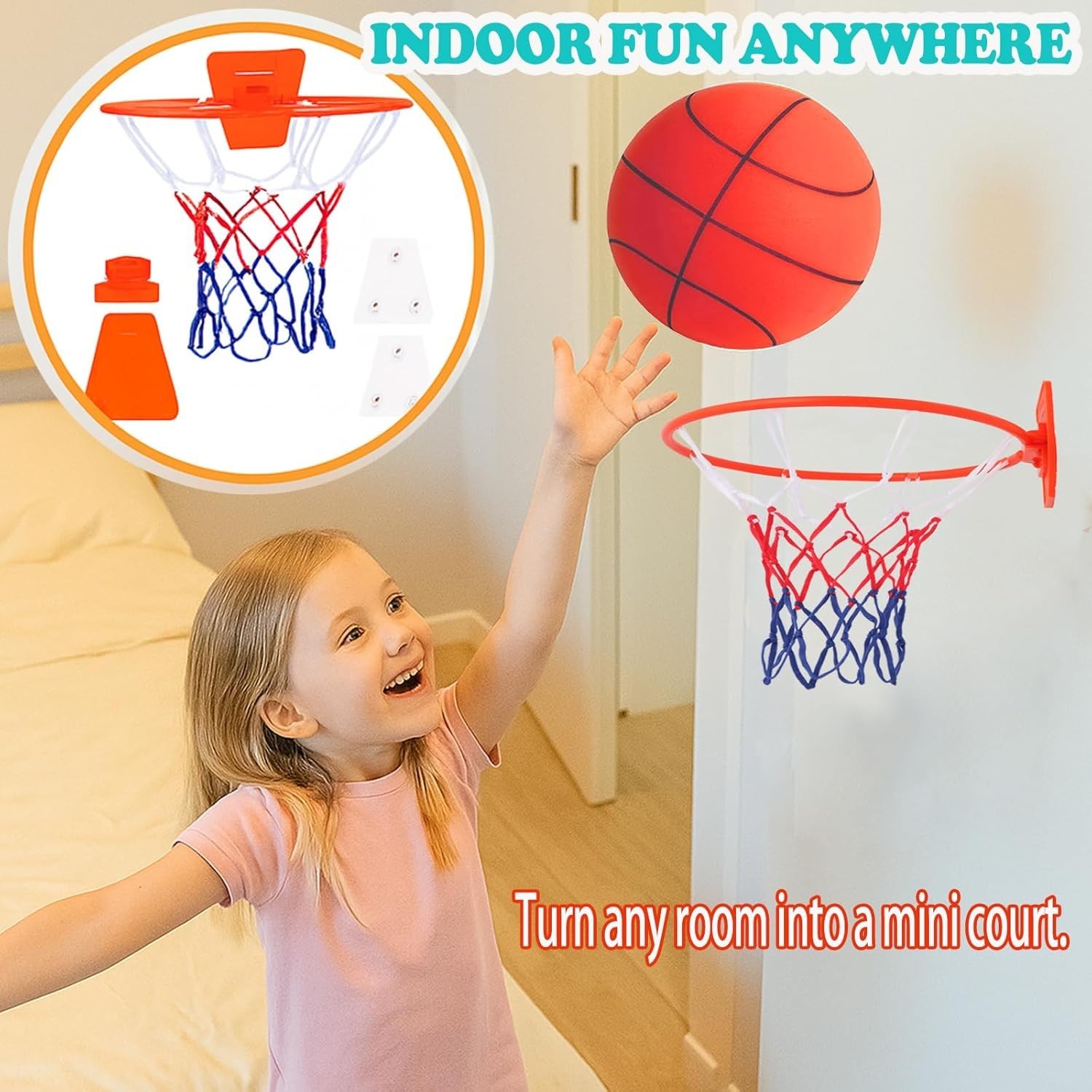Basketball Ball Return Training Aid Improve Shooting Skills Easy Install New