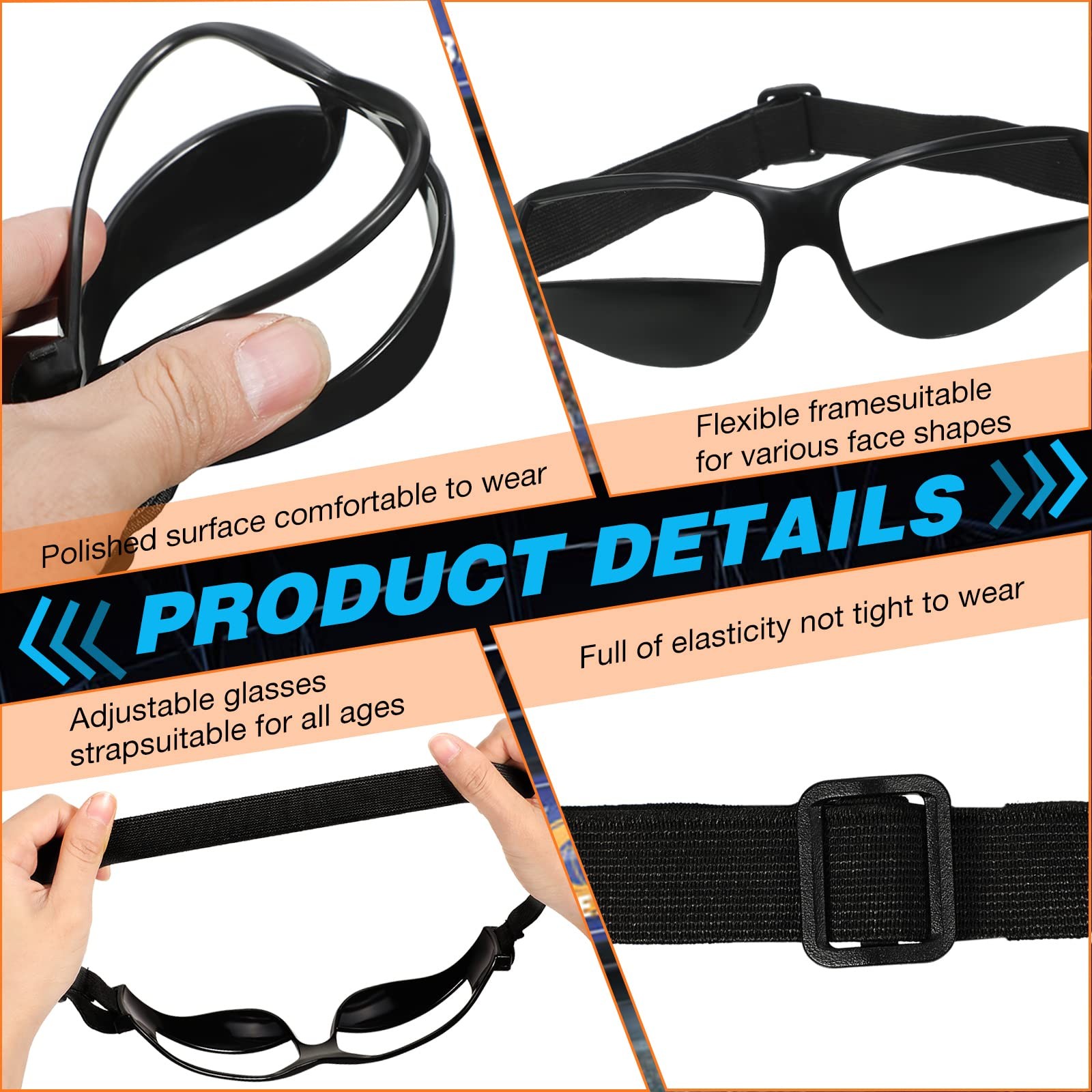 Weewooday 8 Pack Basketball Dribbling Goggles Adjustable Sport Training Glass…