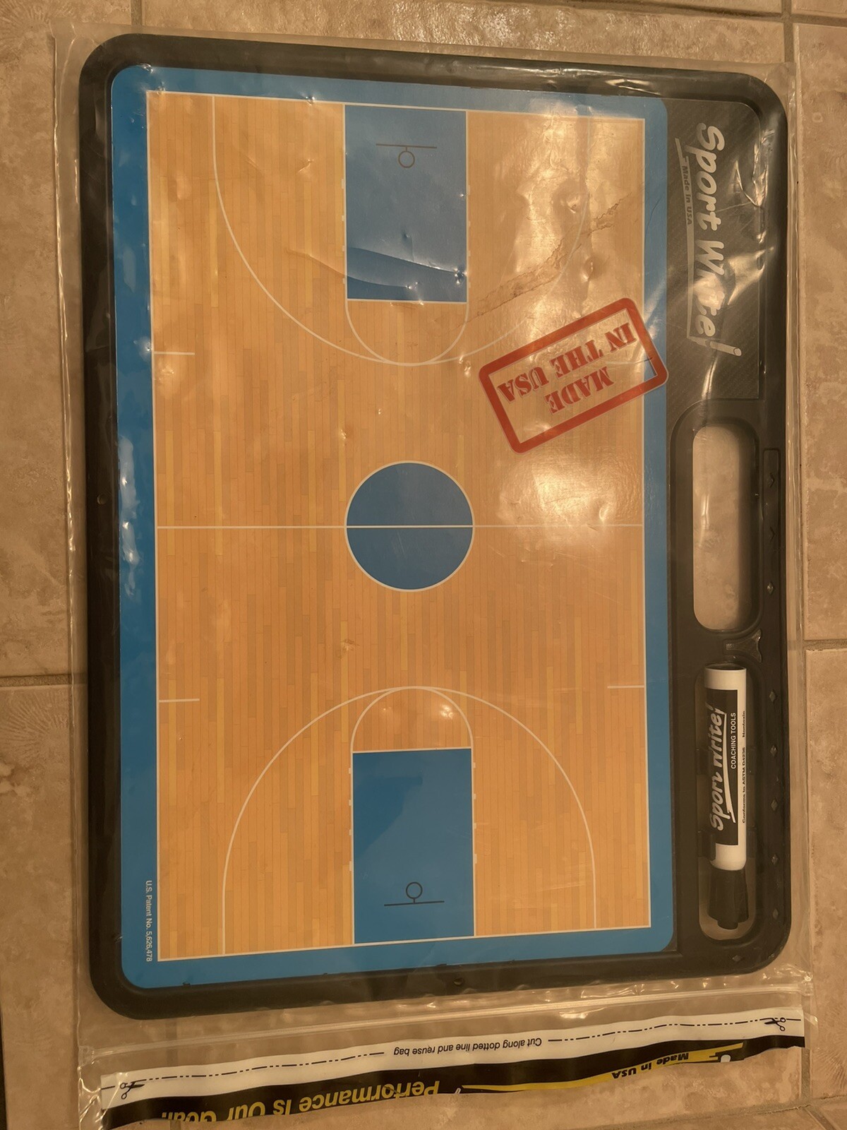 Sport Write Pro Basketball Coaching Board Dry Erase (16.5″ x 12.5″) Coach Court