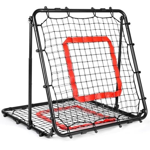 Multi-Sport Rebounder Net for Baseball, Softball & Volleyball – Adjustable Angle