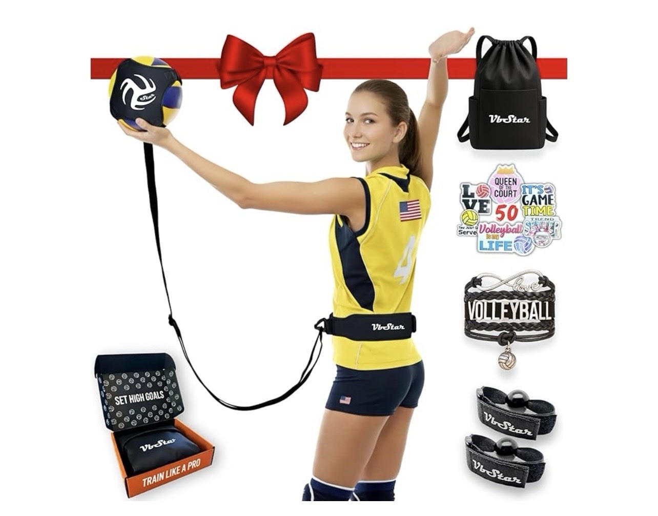 Volleyball Training Equipment Aid – Practice Your Serving, Setting & Spiking
