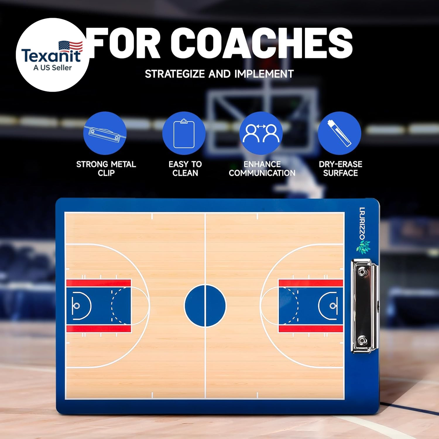 Basketball Dry Erase Coaches Clipboard, Basketball Clipboard for Coaches Double-