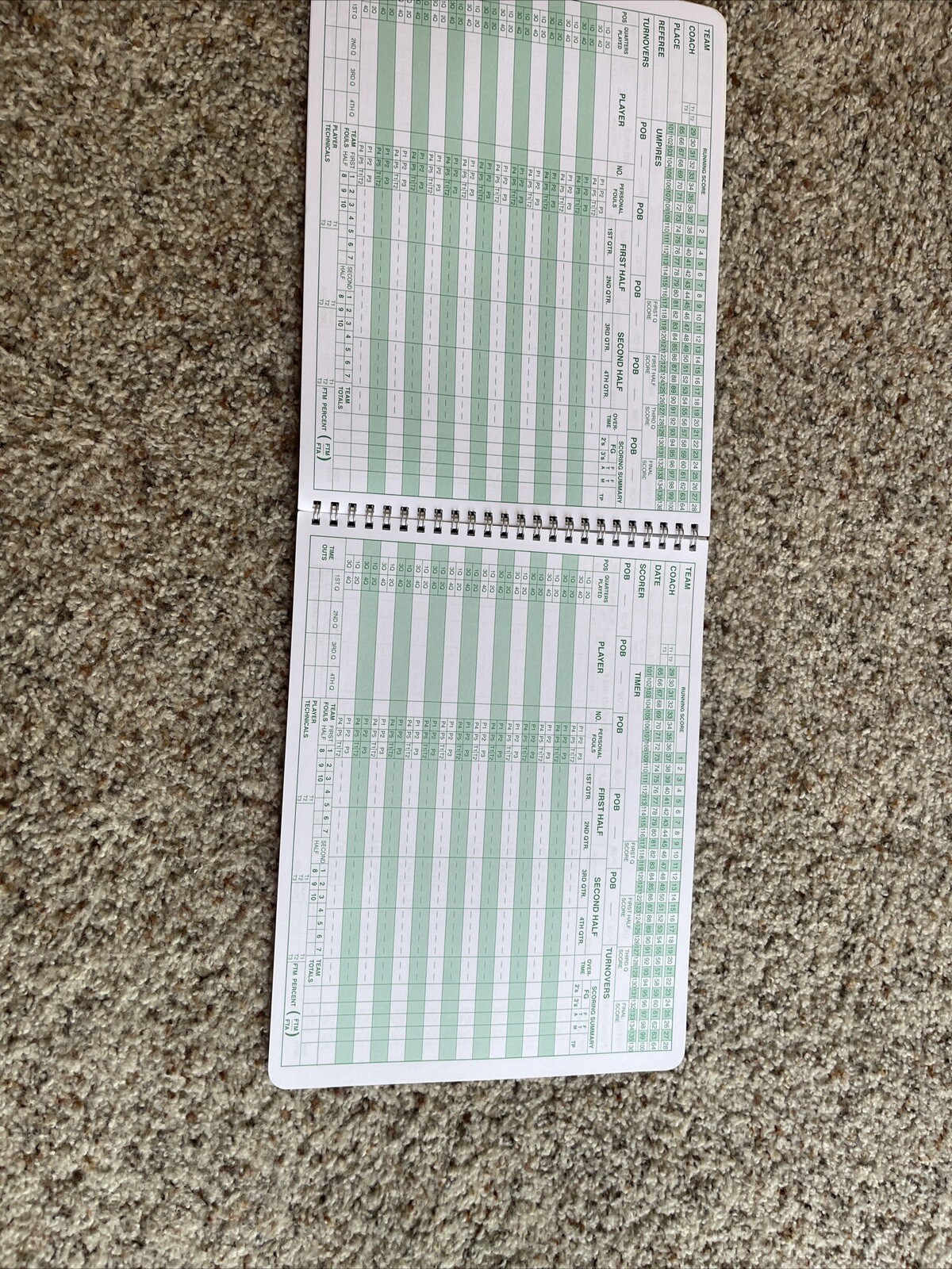 Markwort Mark V Basketball Scorebook (30 Games)