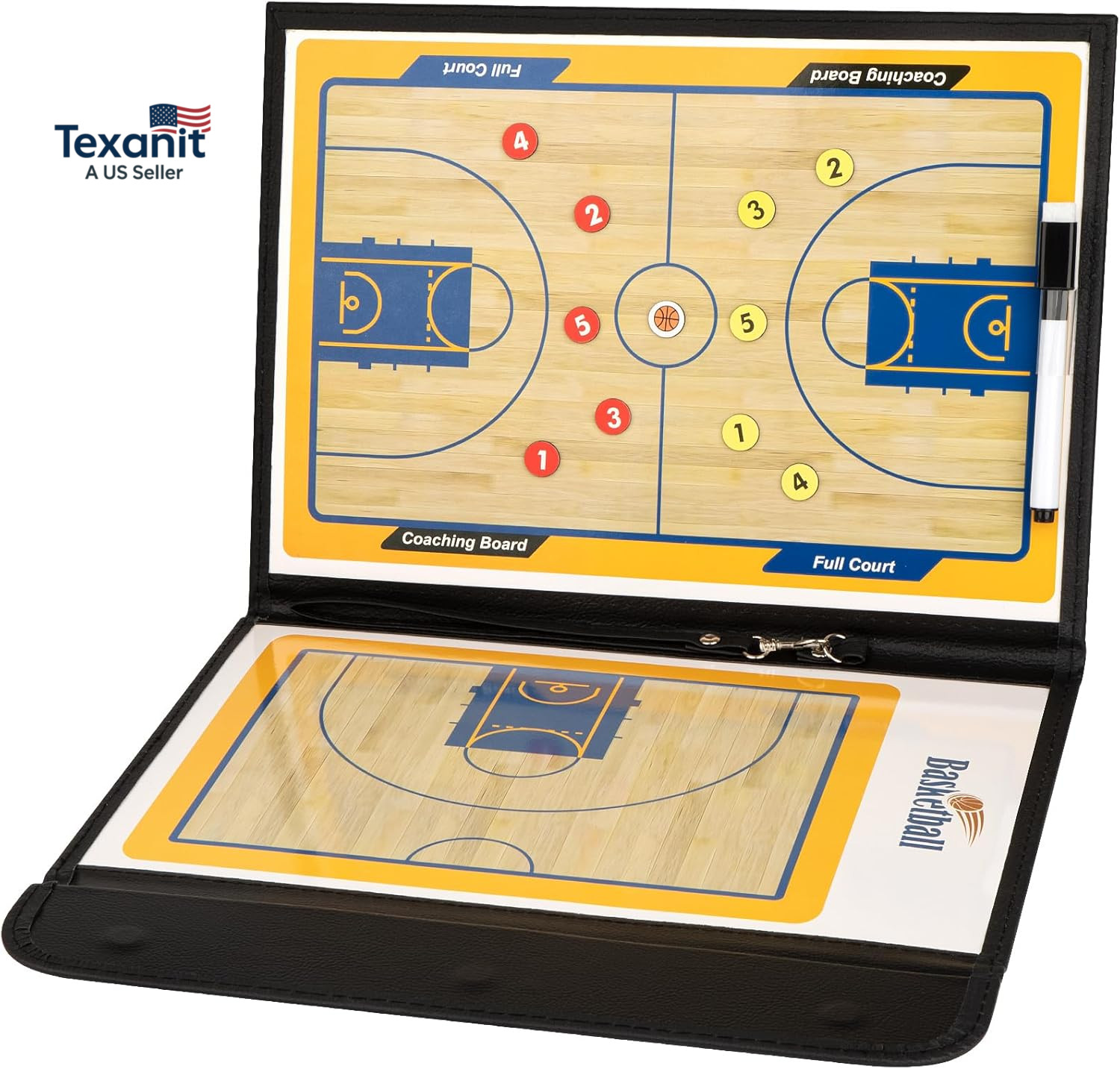 Basketball Coaching Board Coaches Clipboard Tactical Magnetic Board Kit with Dry