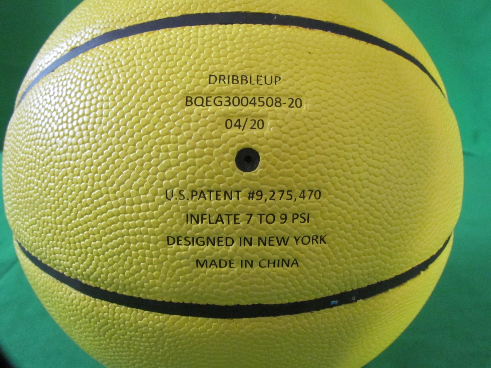 DRIBBLE UP SMART BASKETBALL 28.5 Junior Size Indoor Outdoor DU Yellow Excellent