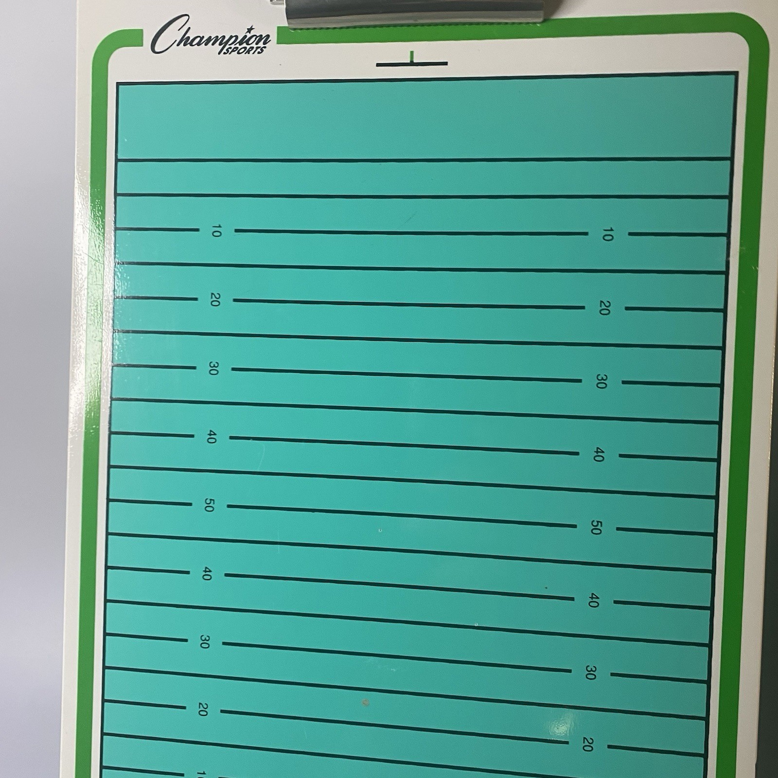 Vintage Champion Sports Football Dry Erase Coaching Clipboard Green