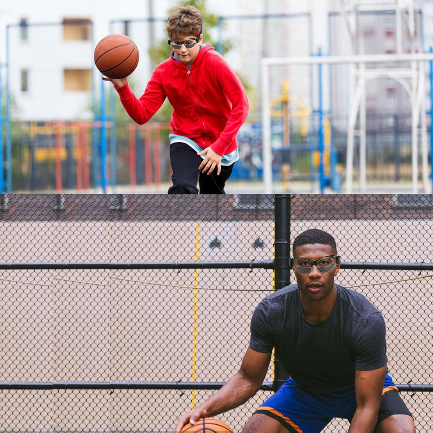 2 Pack Basketball Dribbling Goggles Training Aid for All Ages (No Lens)