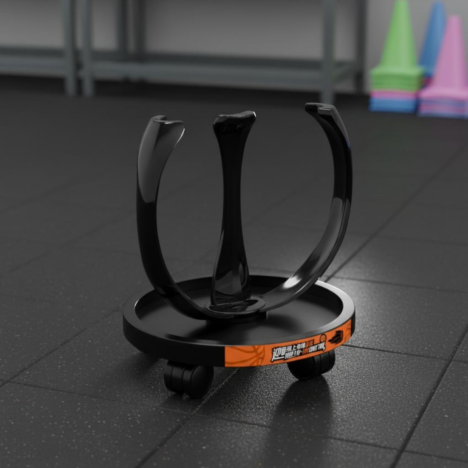 Minimalist Hoop Sport Practice Aid Easy Assembly Practice Tool Quiet Wheels