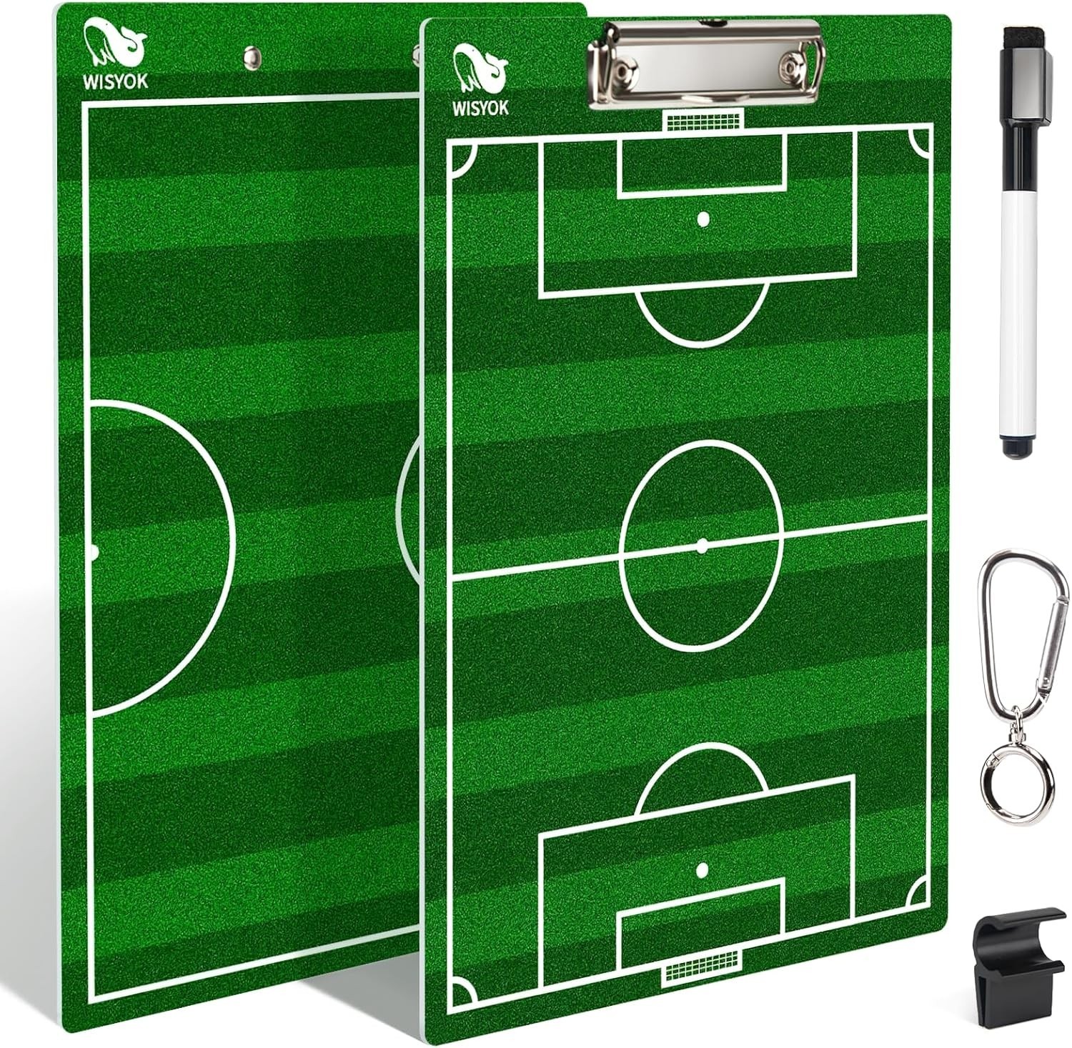 Double-Sided Soccer Coaching Clipboard, Premium Dry Erase Tactical Board