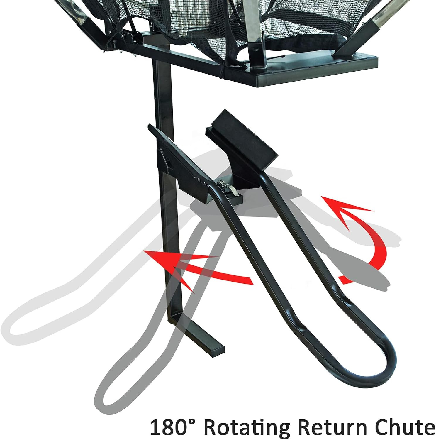 Basketball Shot Trainer Rebounder Net with 180° Rotating Return Chute