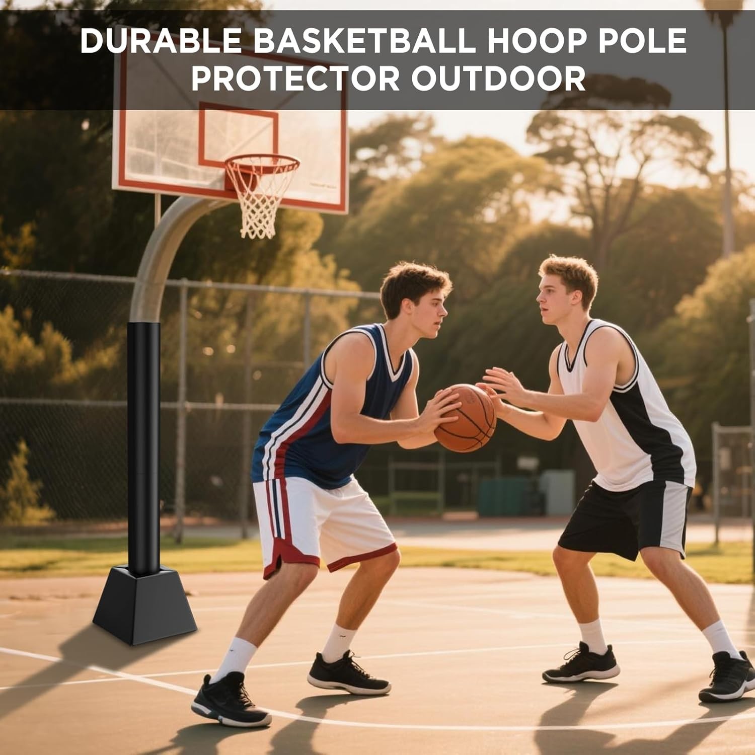 72″ Basketball Pole Pads 5″x5″ Basketball Base Padding Flame-Retardant Waterproo