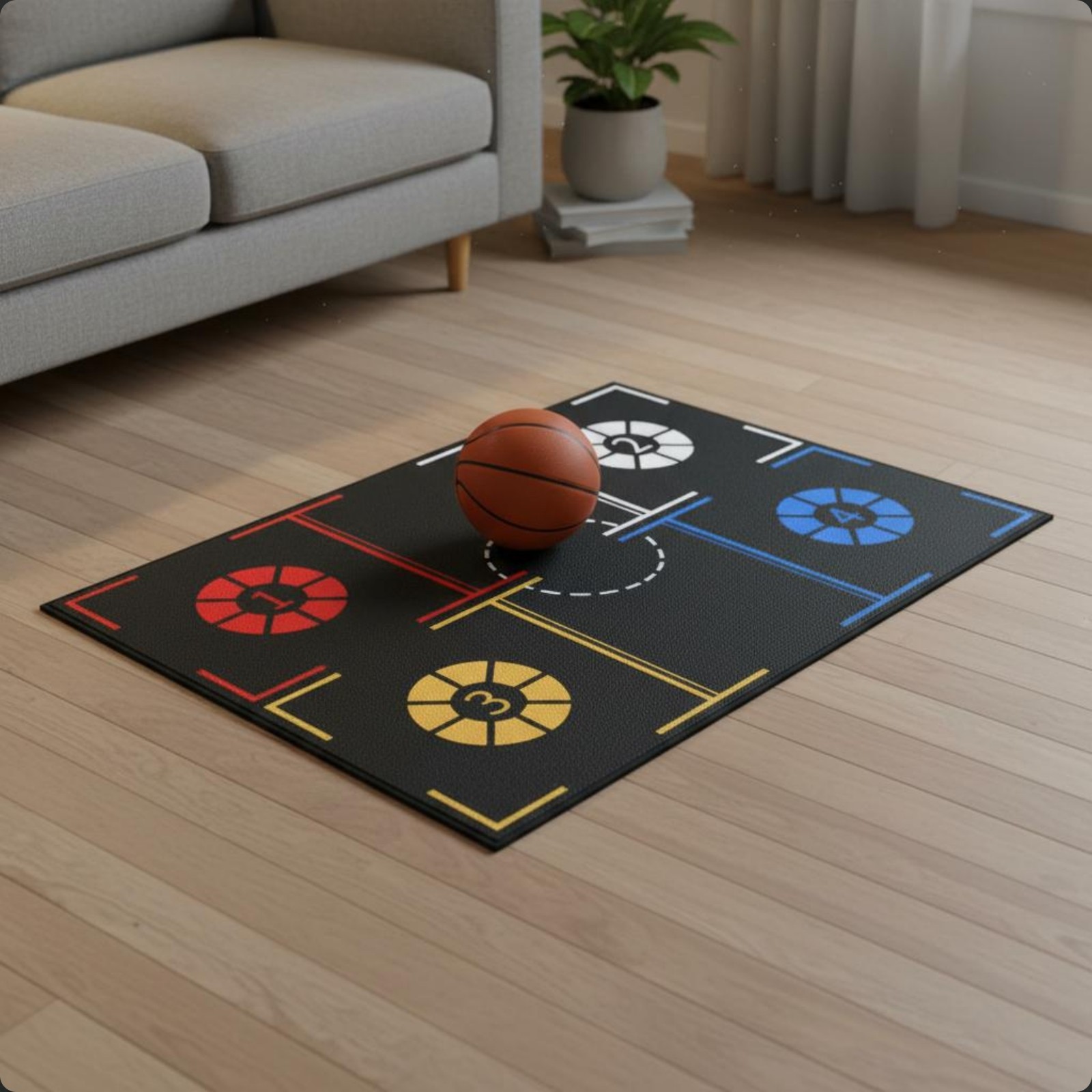 Quiet Hoop Training Mat Long-Lasting Hoop Foot Training Mat Lightweight