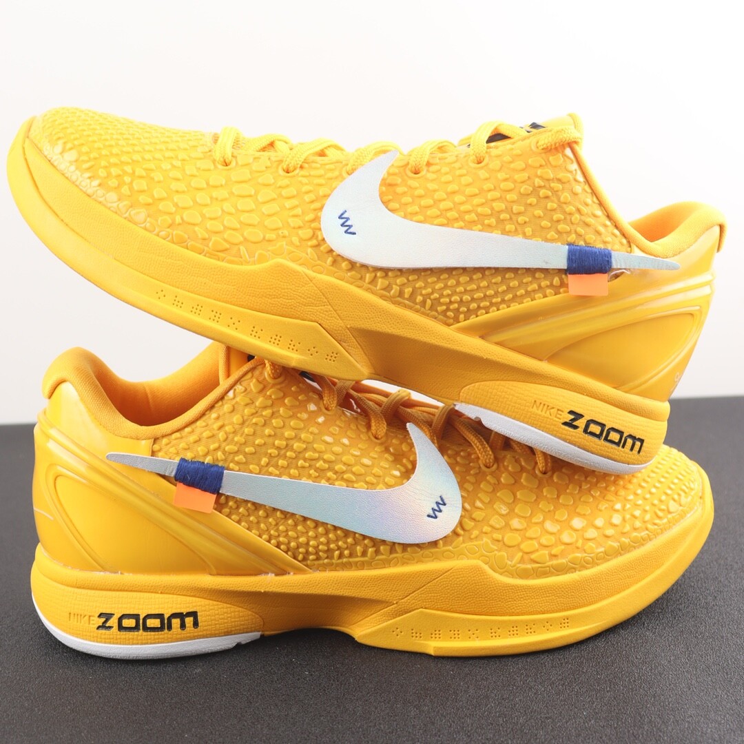 New NK Zoom Kobe 6 X OW Yellow CW2190-501 Mens Womens Basketball authentic Shoes