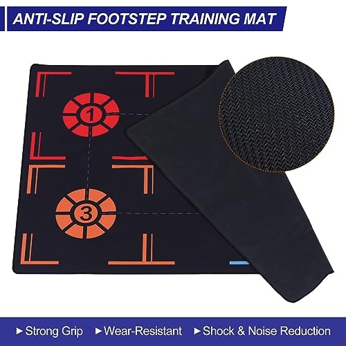 Basketball Training Mat – Rubber Basketball Footstep Pad Non-Slip 94x67cm