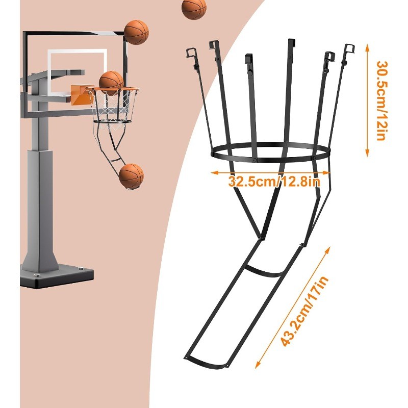 Basketball Return Training Attachment, Basketball Hoop Rebounder for Practice