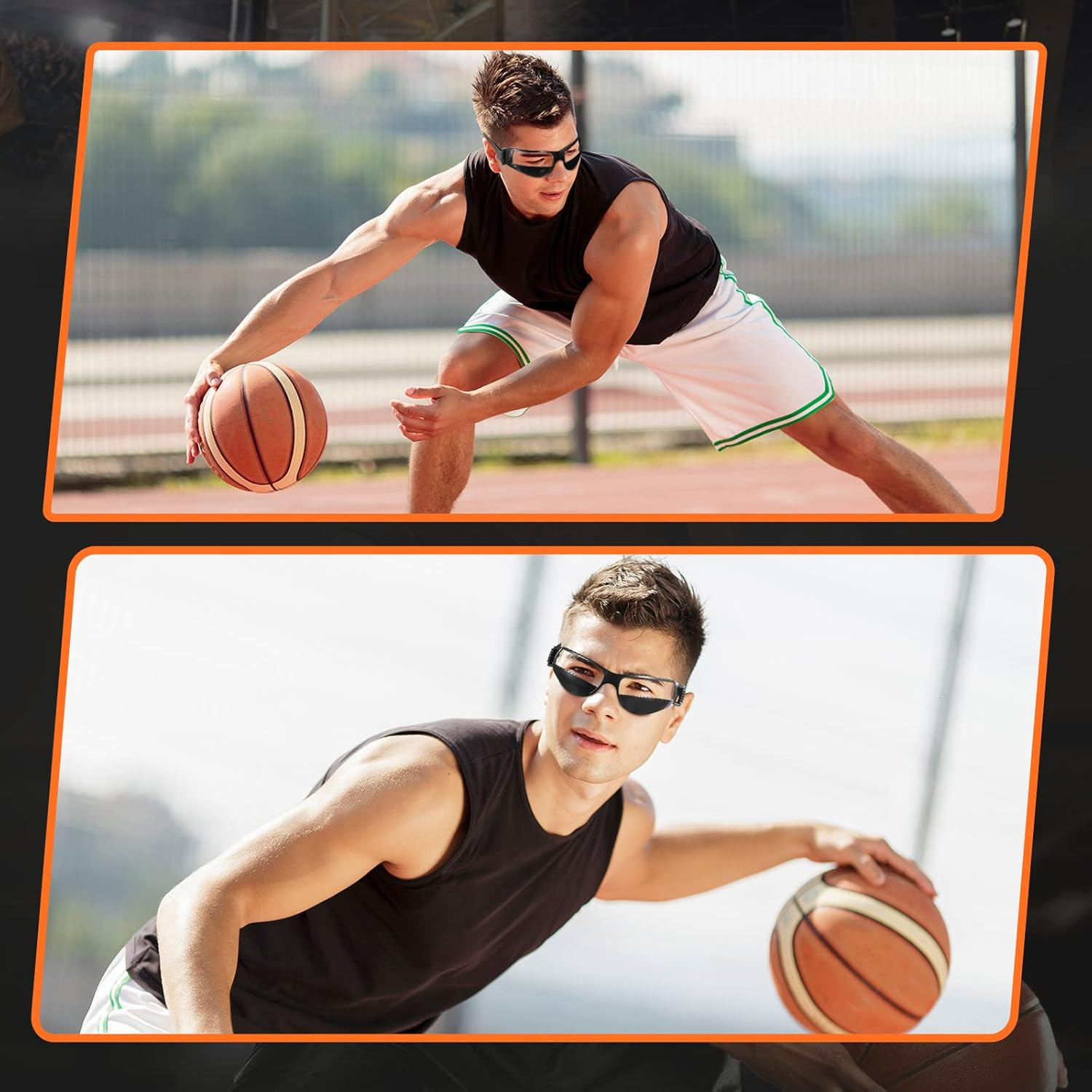 8-Pack Adjustable Basketball Dribbling Goggles for Training Equipment