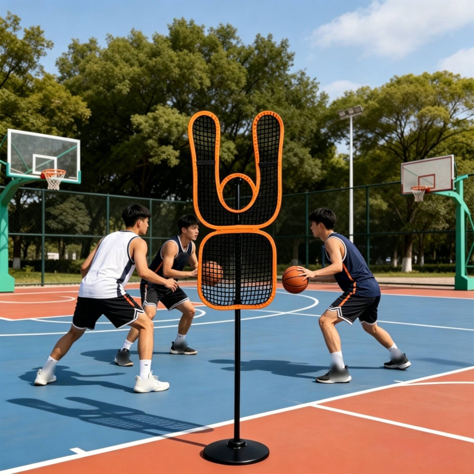 Hoop Sport Protective Wall Floor Standing Hoop Sport Training Wall Round Base
