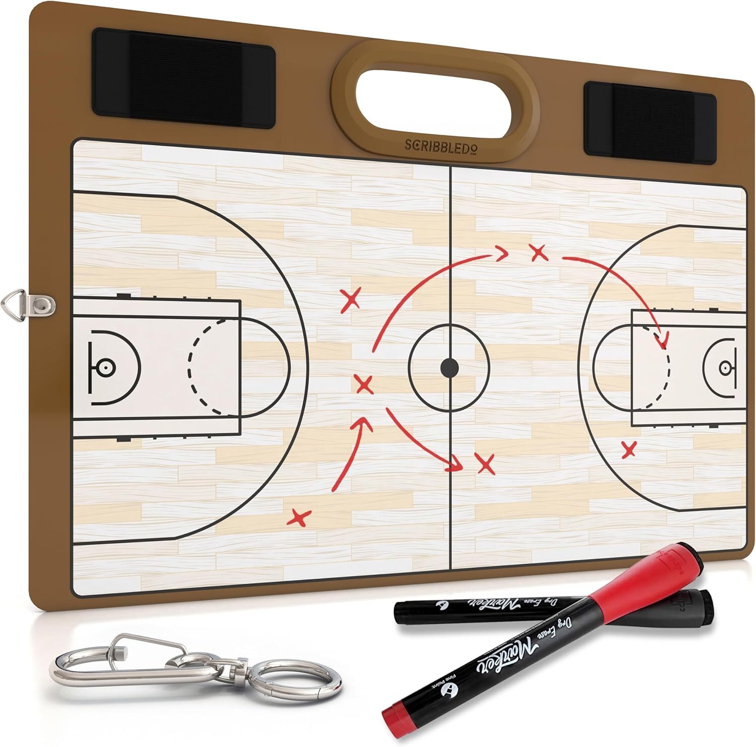 Basketball Dry Erase Board For Coaches 15X10.5 Double Sided Basketball Whiteboar