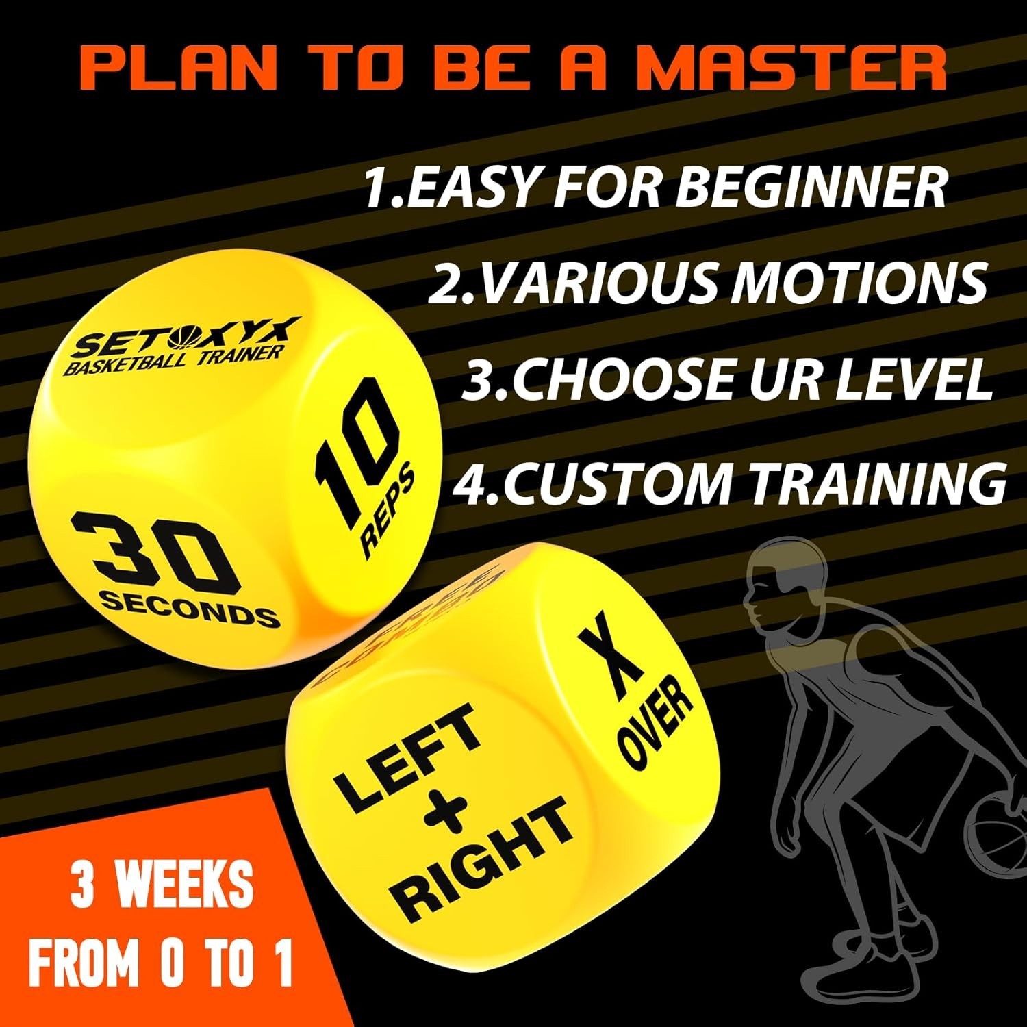 Basketball Dribble Skills Dice Set – Training Equipment – Basketball Gift for…