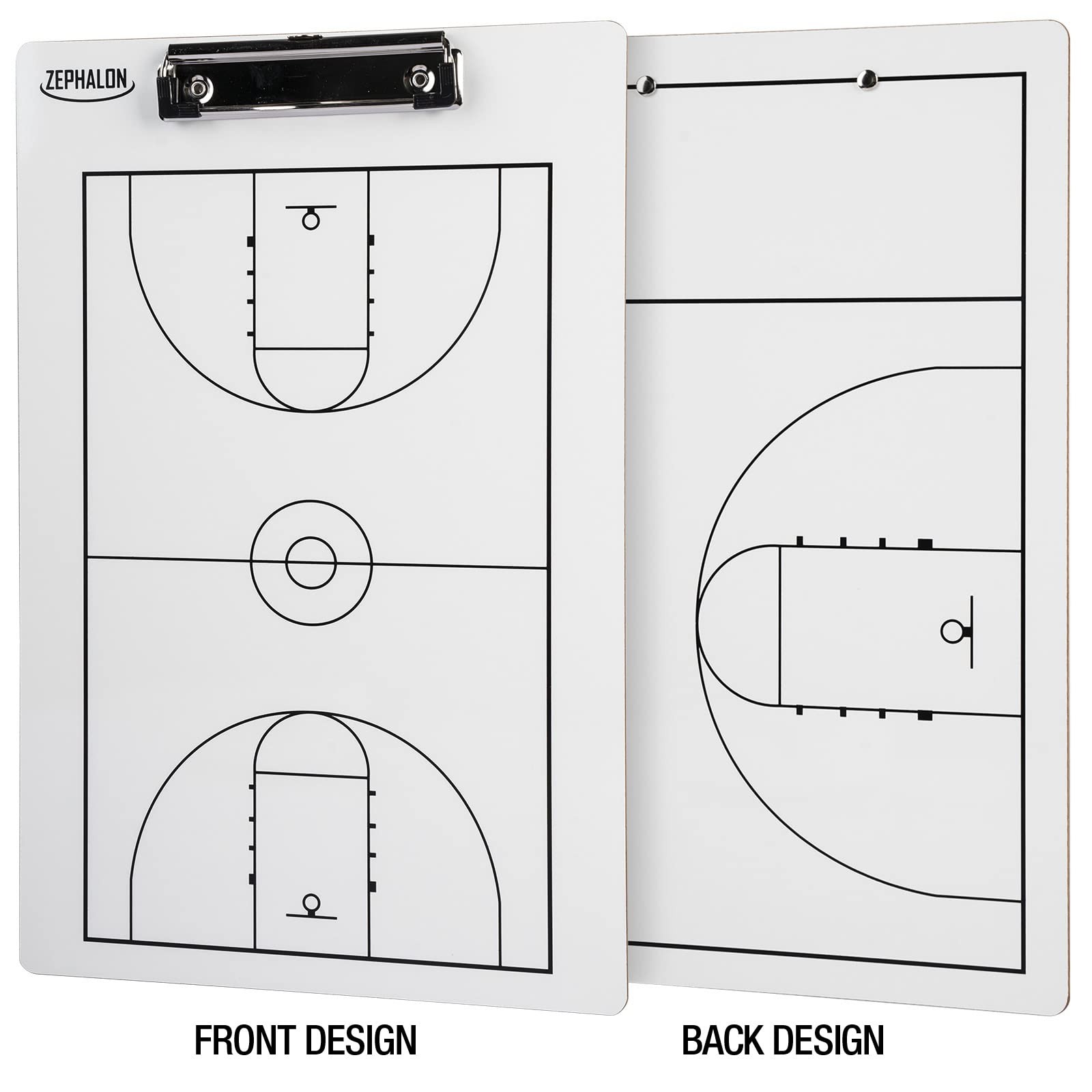 Dry Erase Basketball Clipboard for Coaches Double Sided Board, Sports Coaching (
