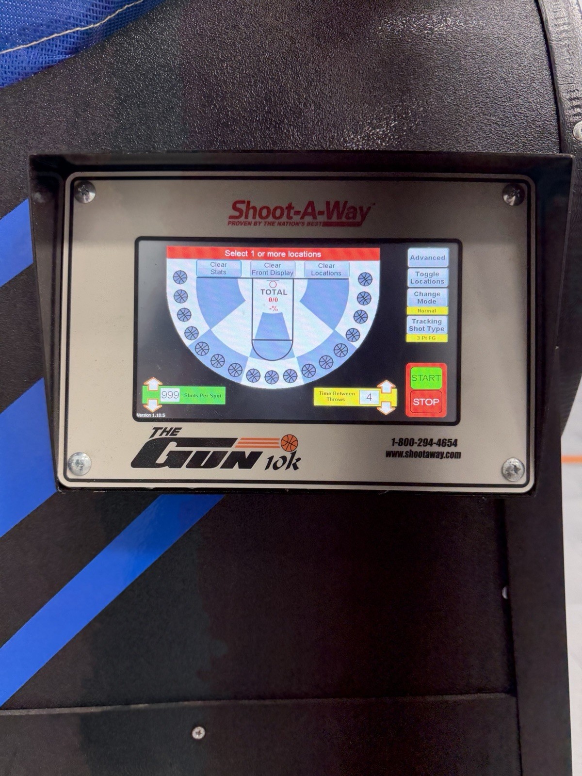 Shoot-A-Way The Gun 10K Basketball Shooting Trainer w/ Ball Return Net