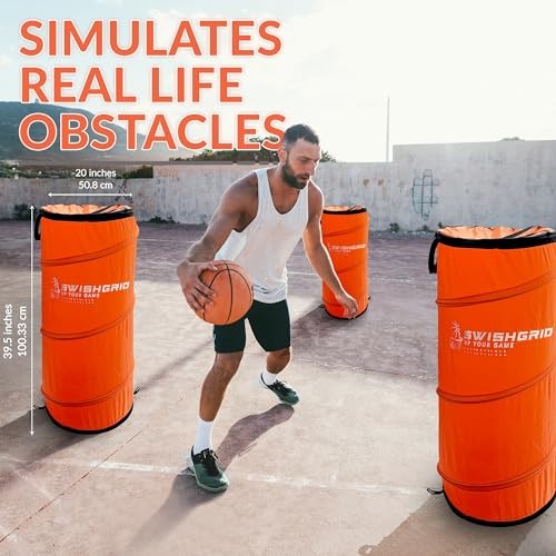 Portable Pop-Up Defender Dummy Trainer – Basketball Dribble 2 – Pack Orange
