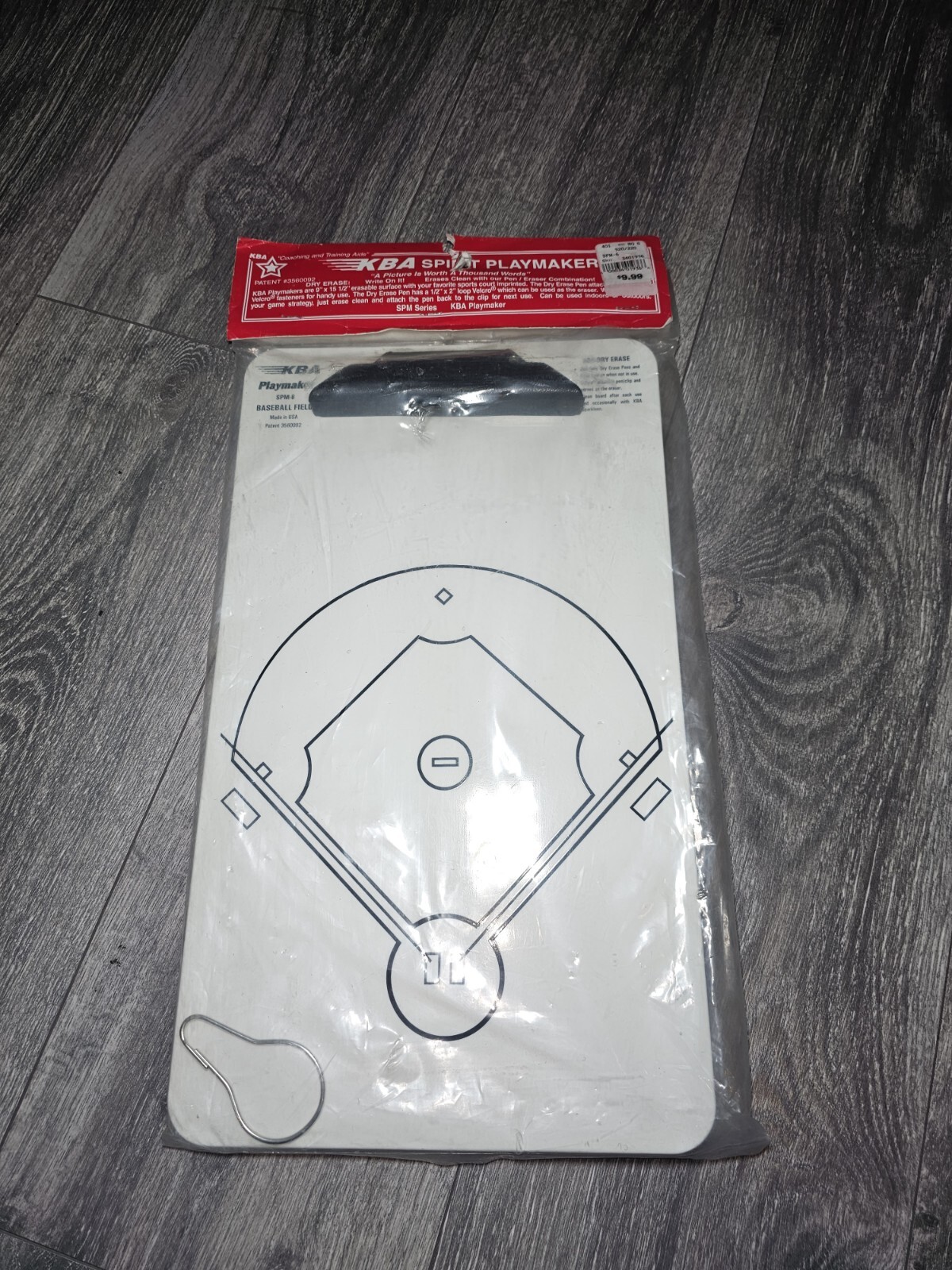 KBA Spirit Playmaker Baseball Coaching Clip Board Dry Erase Marker 9” X 15.5”