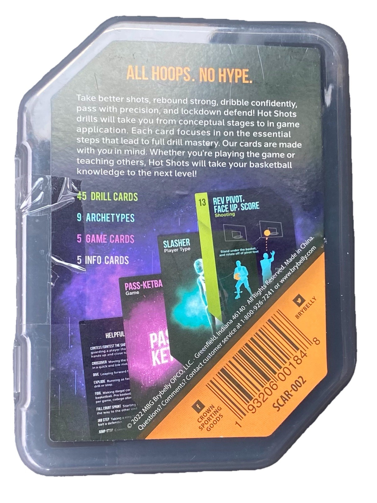 Hot Shots Basketball Drill Cards Deck for All-Around Training Skill Development