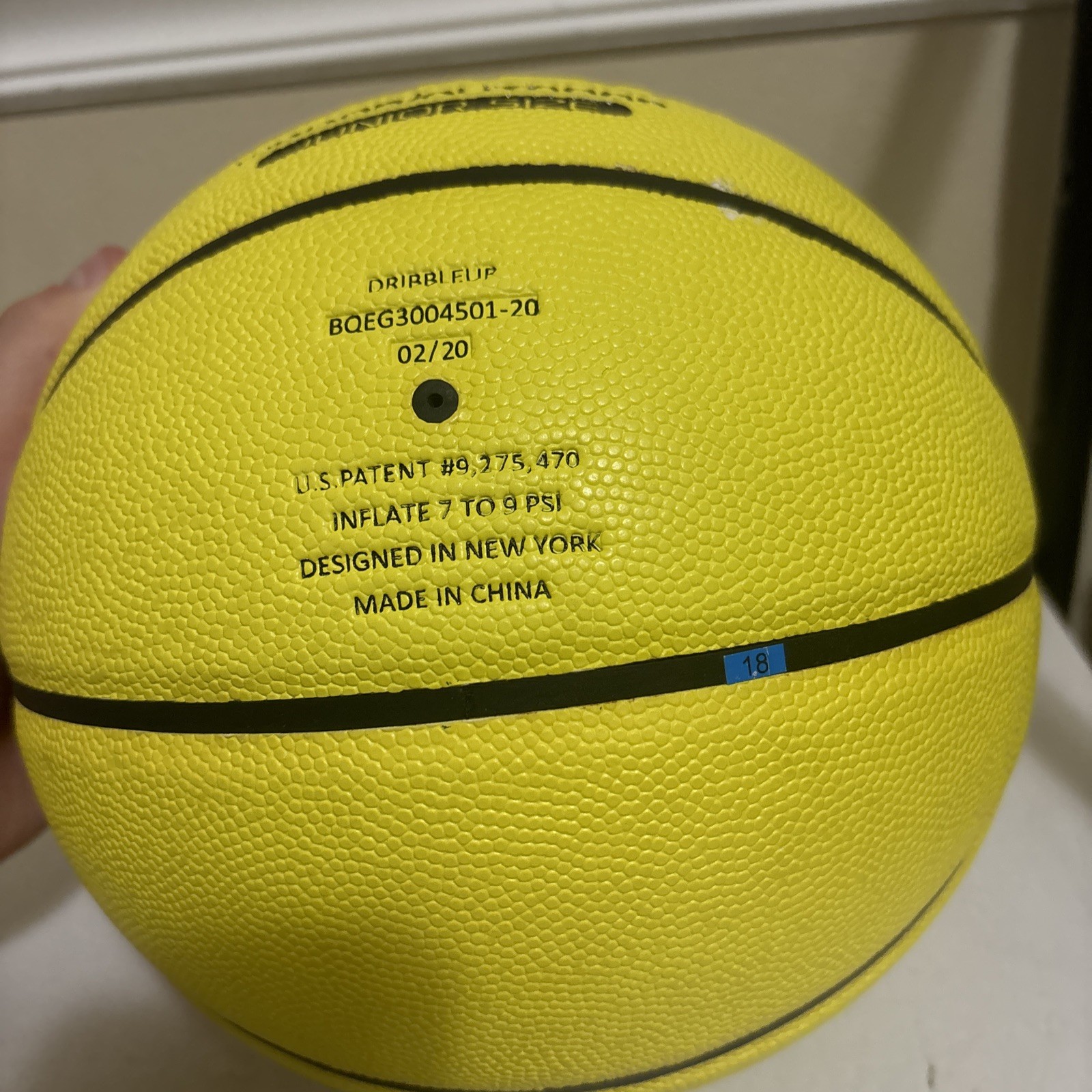 Dribble Up Smart Basketball Junior Size (28.5) Indoor Outdoor Yellow Basketball