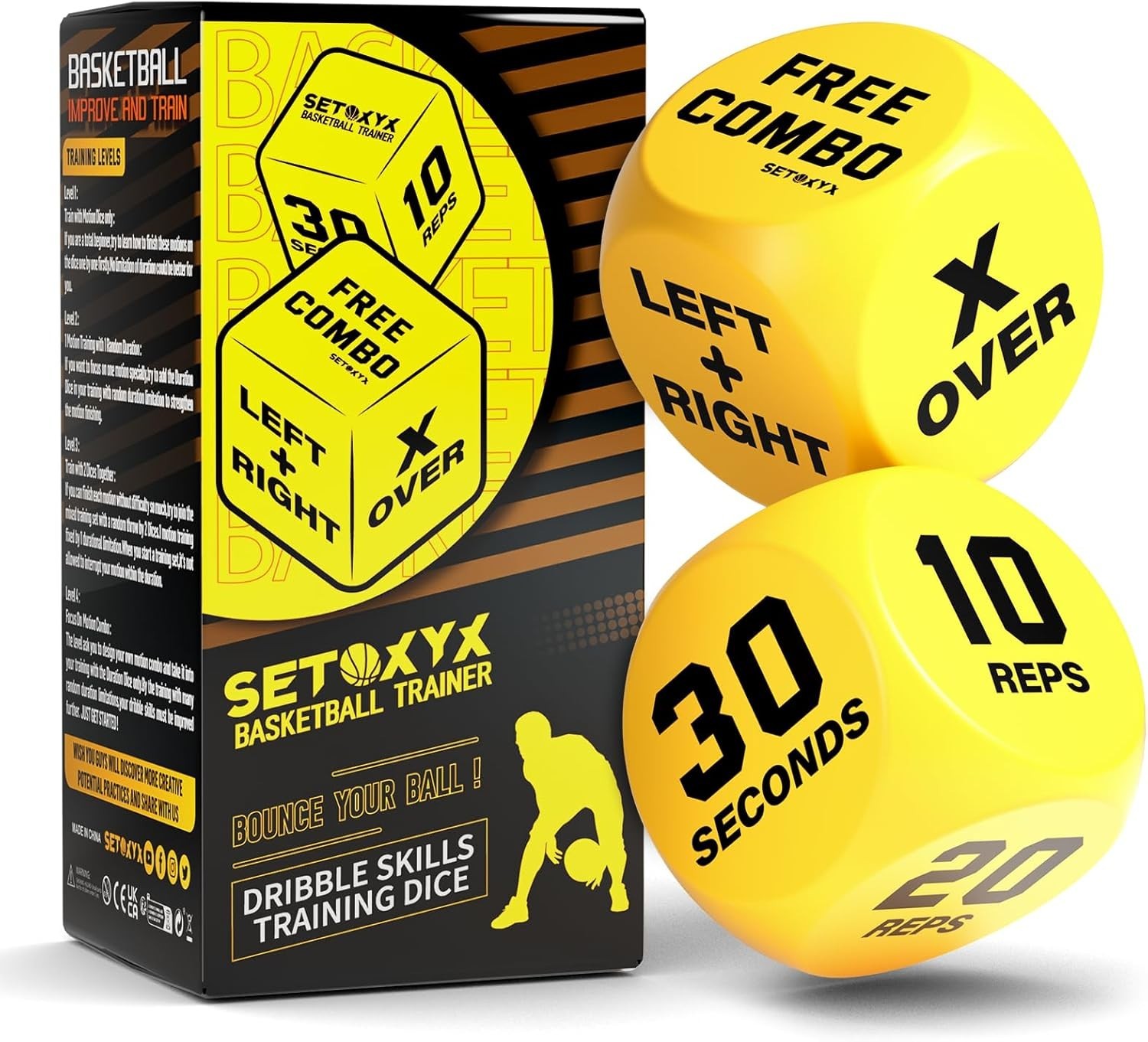 Basketball Dribble Skills Dice Set – Training Equipment – Basketball Gift for…
