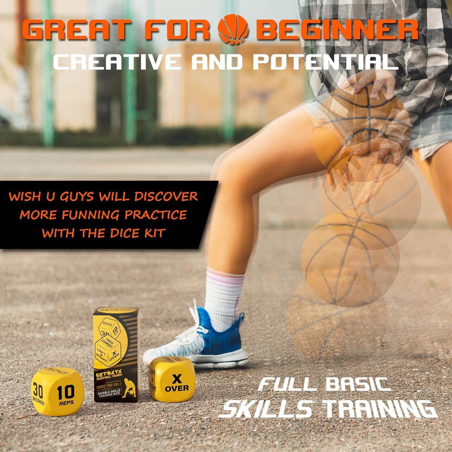 Basketball Dribble Skills Dice Set – Training Equipment – Basketball Gift for…