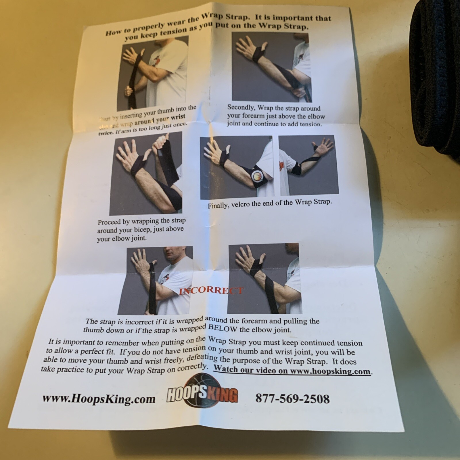 HoopsKing Guide or Off Hand Shooting Device Wrap Strap Basketball Shooting Aid