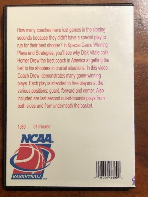Rare Game Winning Plays & Strategies Homer Drew NCAA Basketball Coaching DVD