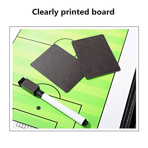 Magnetic Soccer Coach Board Double-Sided Dry Erase Clipboard w/ Marker & Magnets