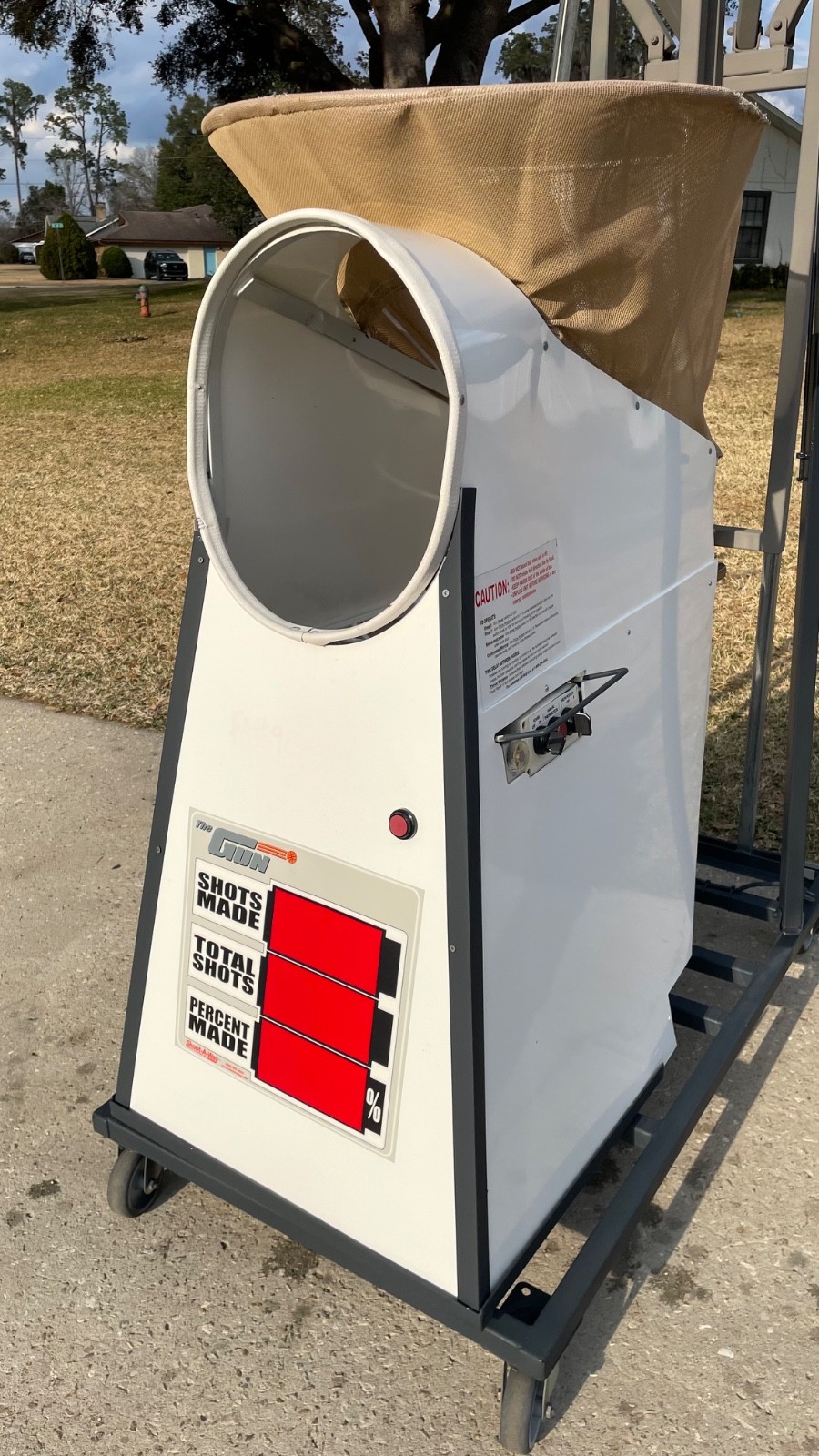 Basketball Rebounding Machine – Shoot-a-Way The Gun 6000 Dr. Dish shooting