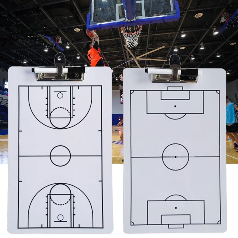 Double-Side Basketball Full Half Court Board Dry Erases Football Coaches Board