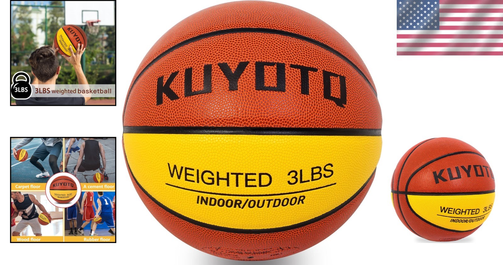Professional 3.3lbs Weighted Basketball – Elevate Handling & Control Skills