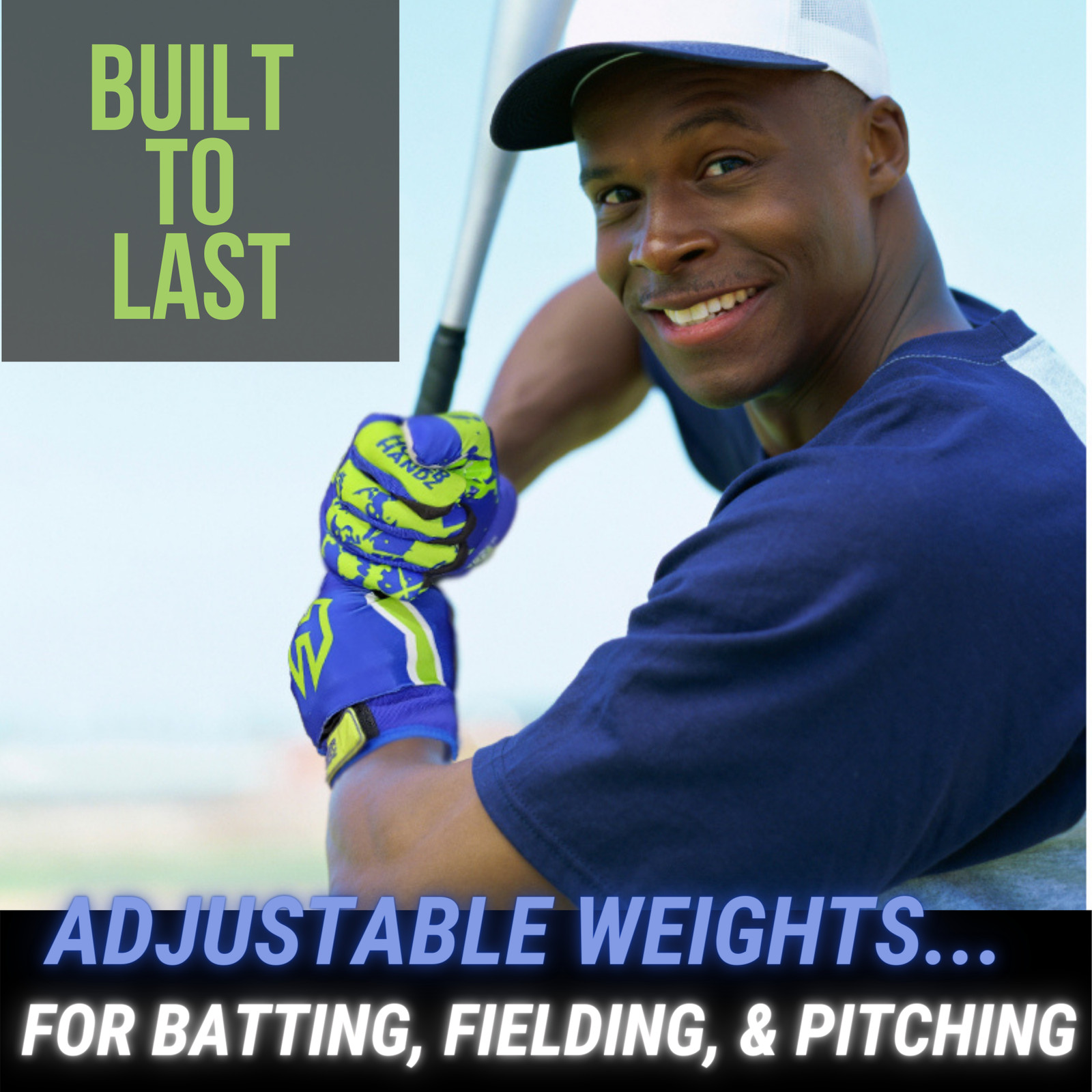 Homer Handz Weighted Baseball or Softball Batting Gloves | More Powerful Swing