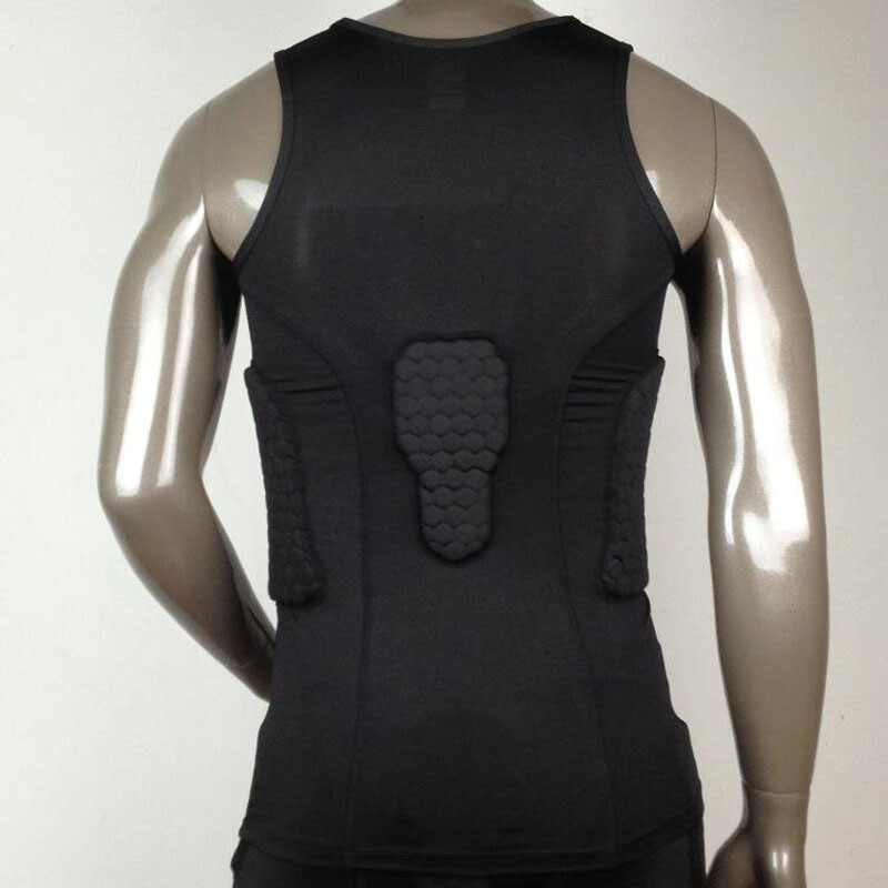 Man Anti-collision basketball Jersey Quick Dry Training Compression Padded Vest