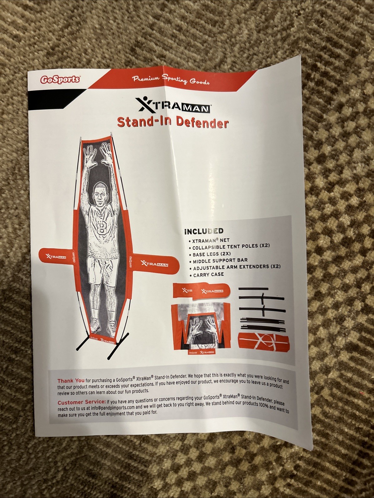 GoSports Basketball Xtraman Dummy Defender Shooting Practice Training Mannequin