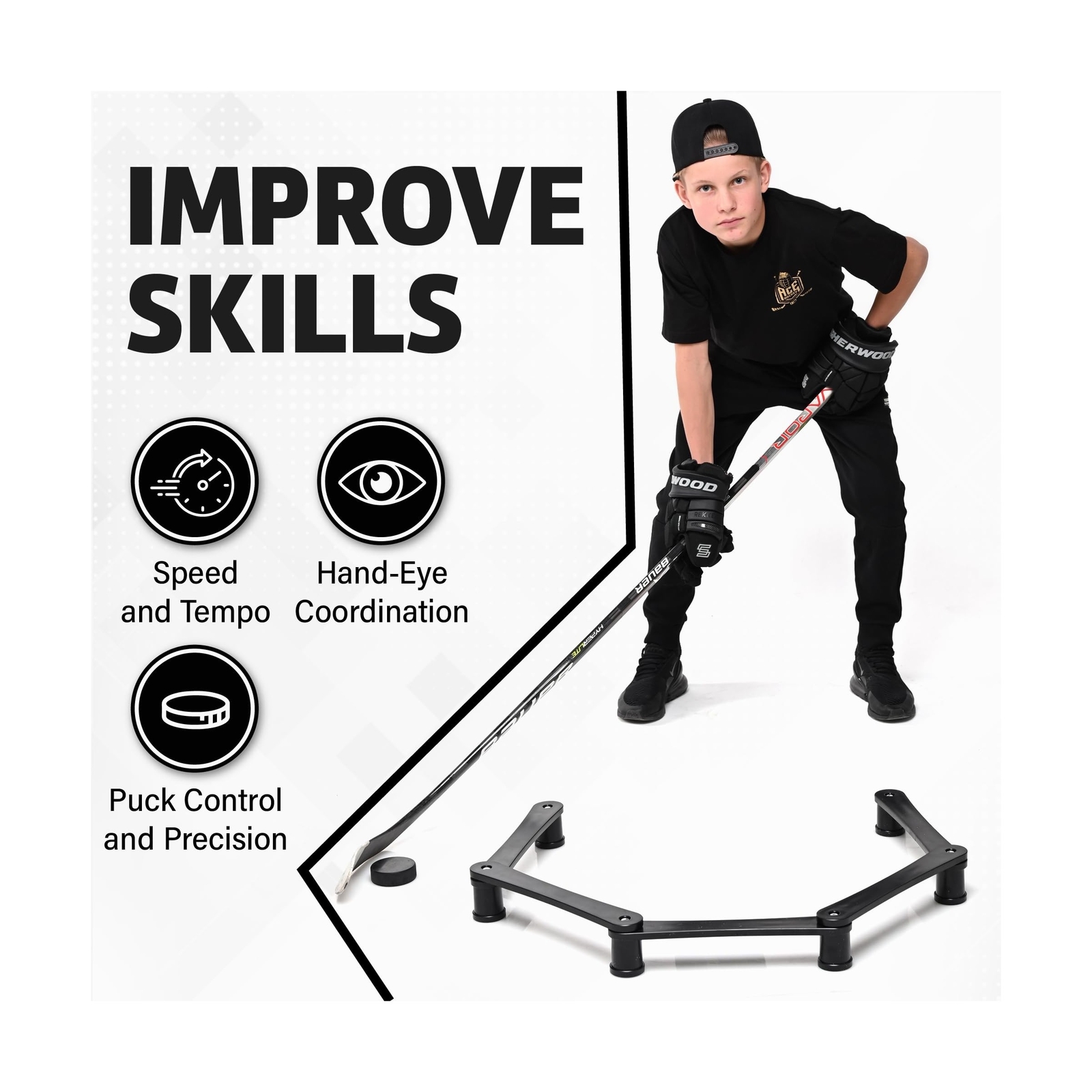 The Snake Trainer – Lightweight Stickhandling Training Tool – Hockey Training…