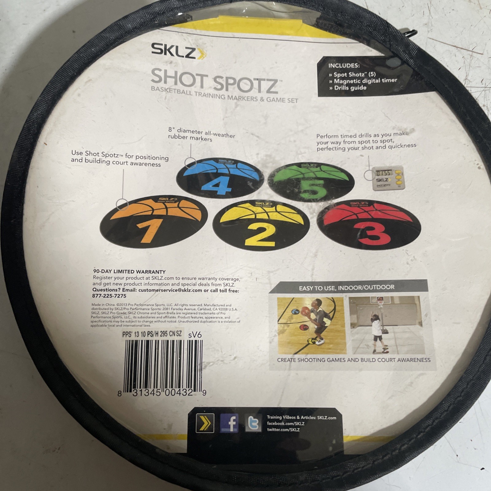 Basketball Training Sklz Shot Spotz Markers and game set W Digital time 5 Colors