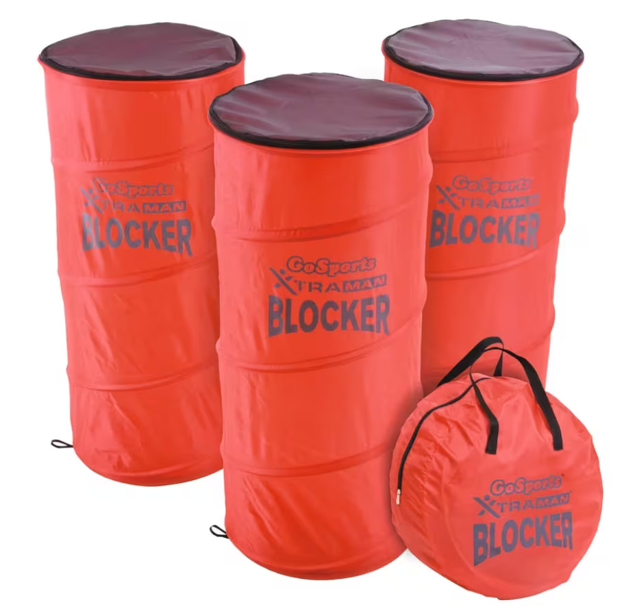 GoSports XTRAMAN Blocker Pop-Up Defenders 3 Pack – Safely Simulate Defenders