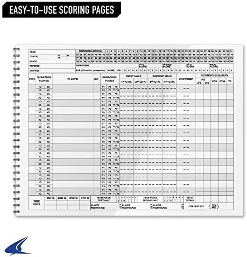 Basketball Score Book (White)