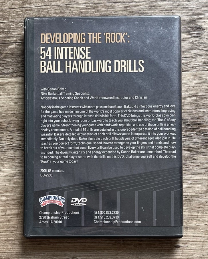Ganon Baker Developing the Rock 54 Intense Ball Handling Drills Coaching DVD VGC